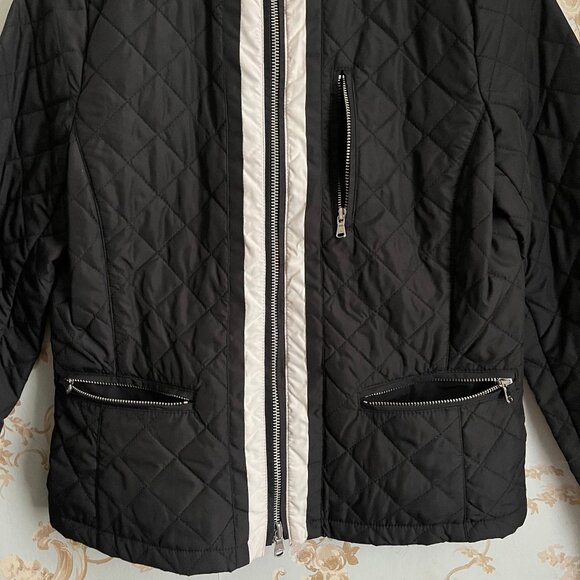 Lauren Ralph Lauren Women Quilted Jacket Size S Black Moto Preppy Old Money City - Picture 4 of 8